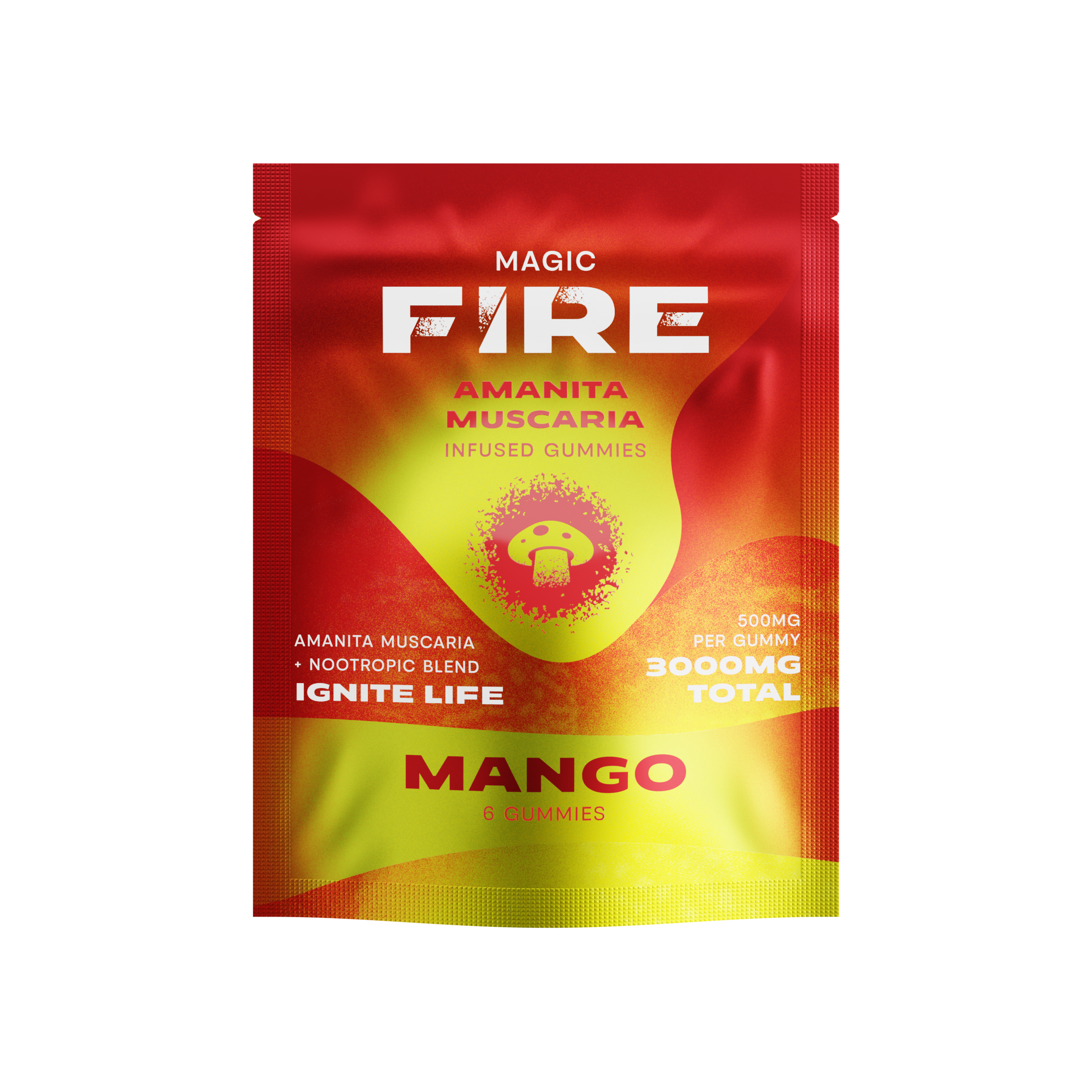 Mango flavored amanita muscaria gummies