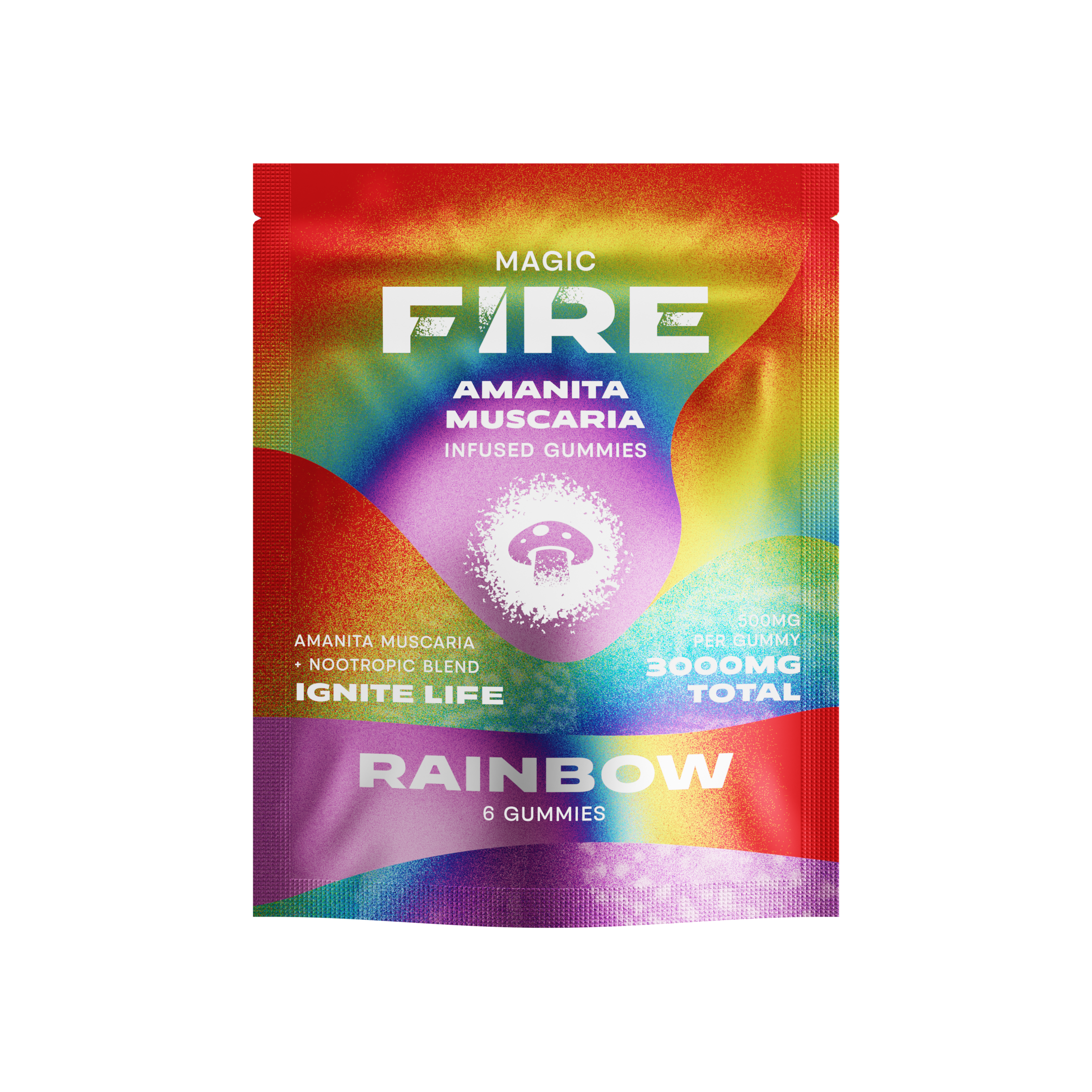 Amanita Muscaria Infused Gummies - Rainbow