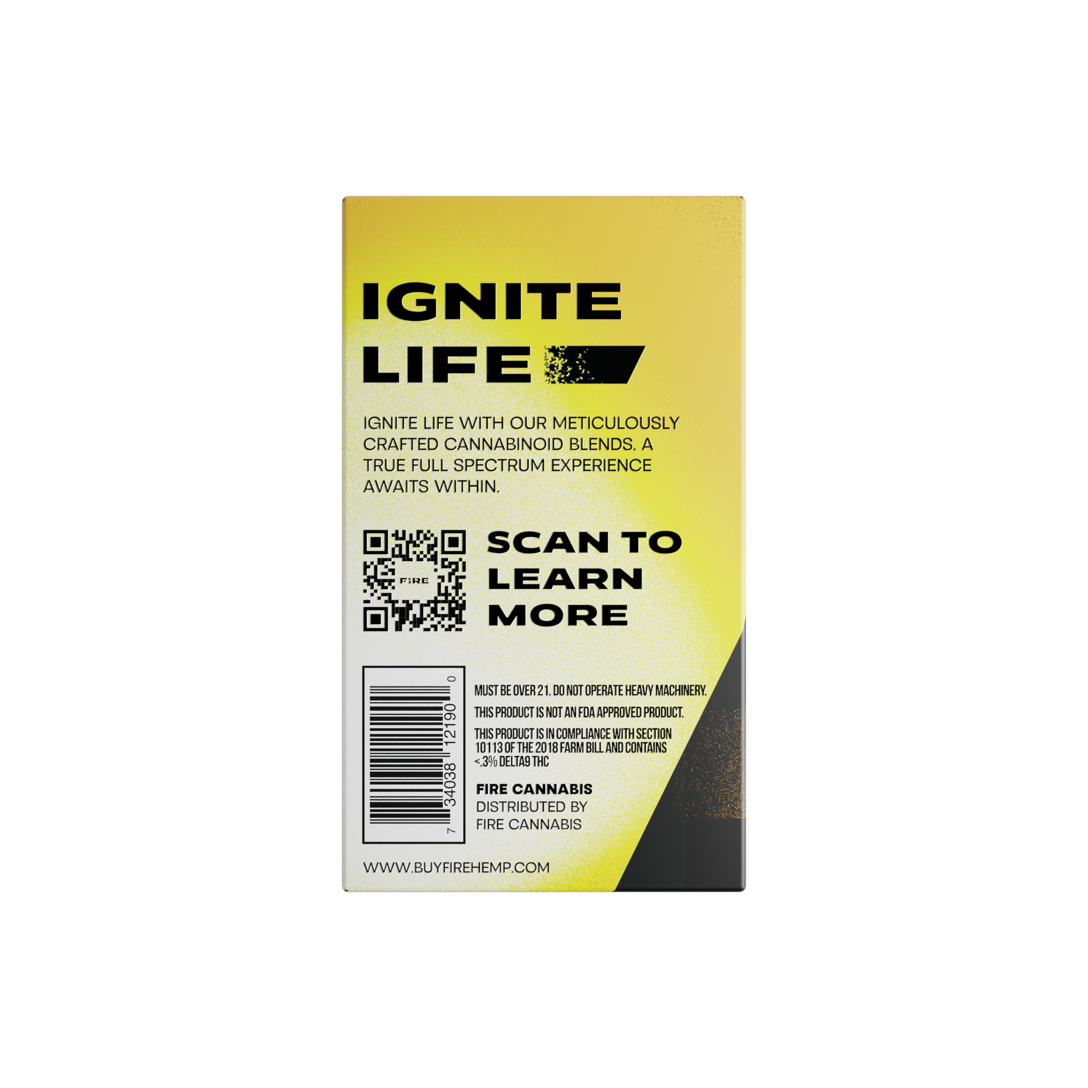 Fire Inferno Vape Backside Packaging Purple