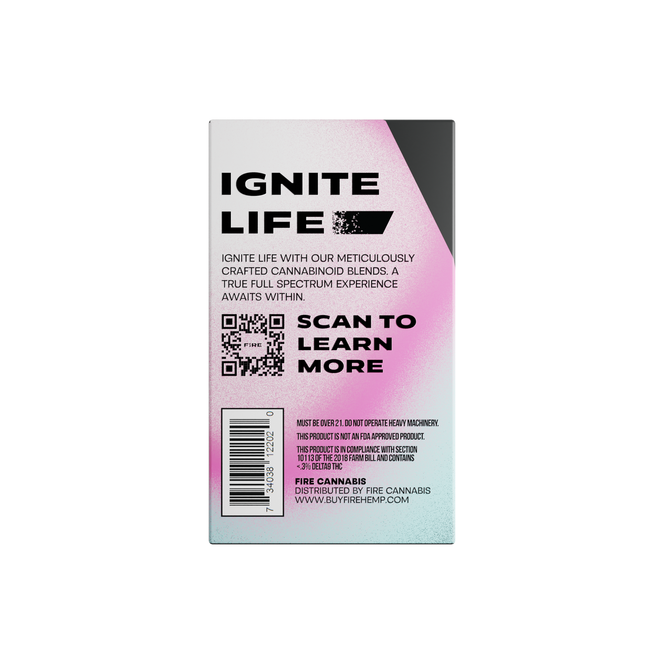 Disposable Vape Back Packaging Purple