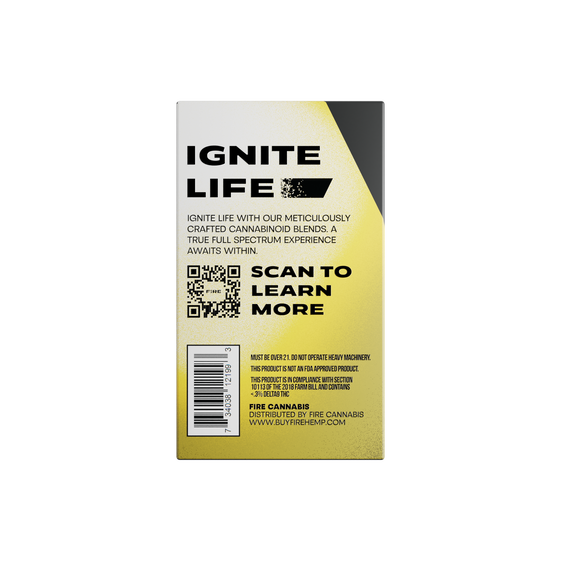 Disposable Vape Back Packaging Yellow