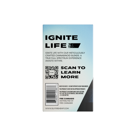 Fire Inferno Vape Backside Packaging Blue
