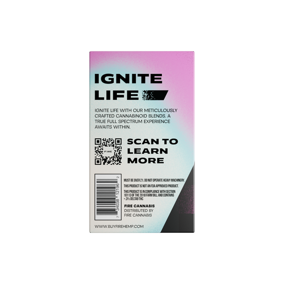 Fire Inferno Vape Backside Packaging