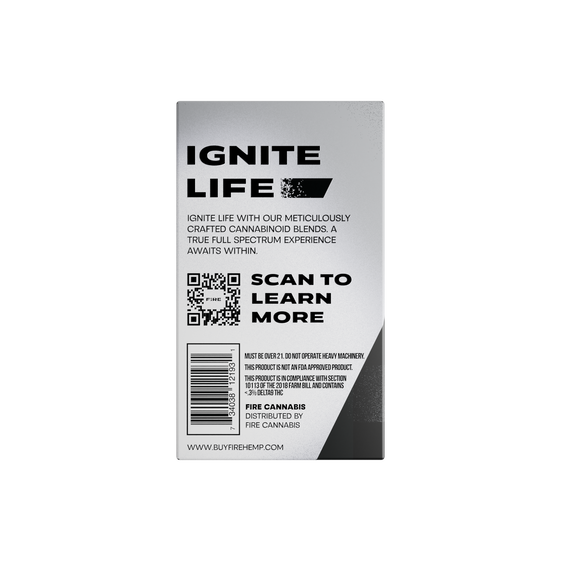 Fire Inferno Vape Backside Packaging Yellow